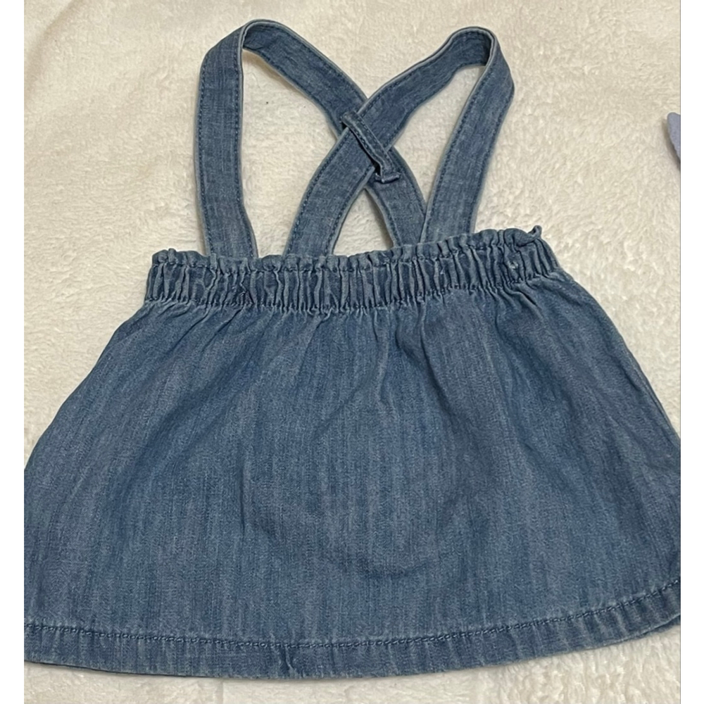 Baby Little Co. by Lauren Conrad Blue Denim Overalls skirt 12 Months